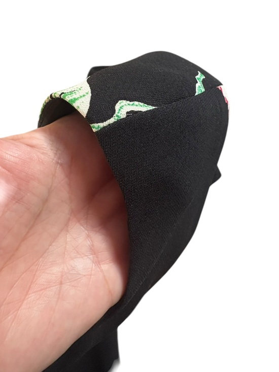 Jones New York size 6 bias cut a-line dress black bold floral - Picture 8 of 8